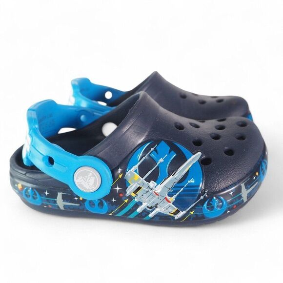 Crocs Star Wars Luke Skywalker Outdoor Clogs Multicolor Youth Kids C7 - Picture 4 of 10